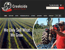 Tablet Screenshot of creeksidegarlicfarm.com